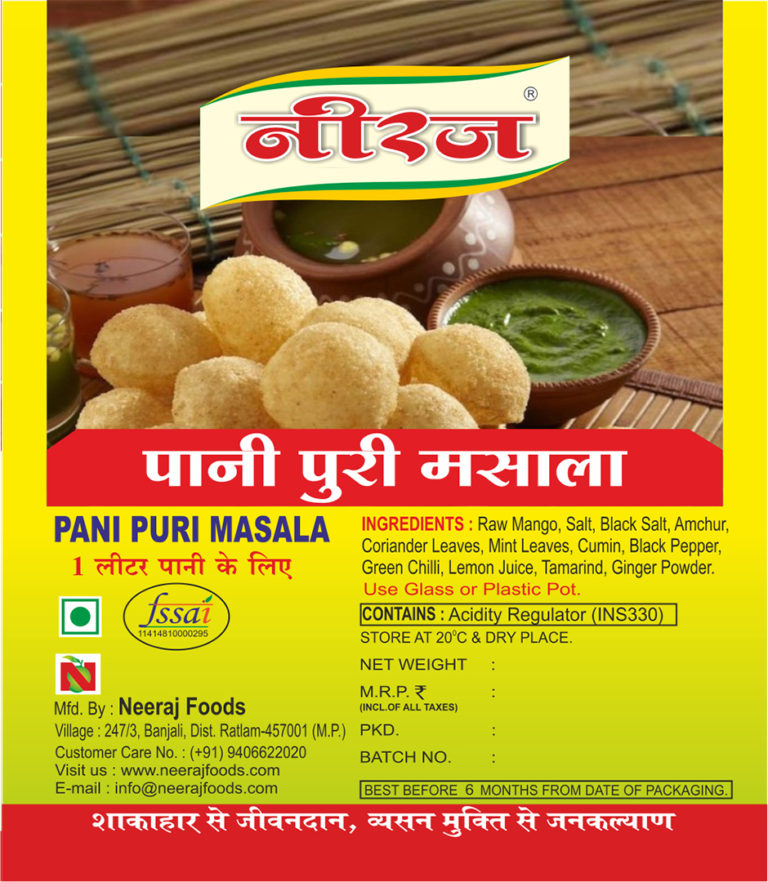 PANI PURI MASALA - Neeraj Foods